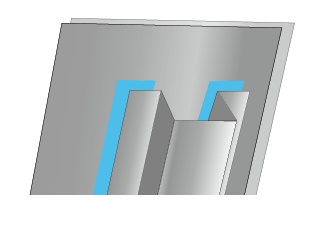 Metal parts are bonded
