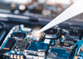 Bonding of smooth internal parts of electronic products