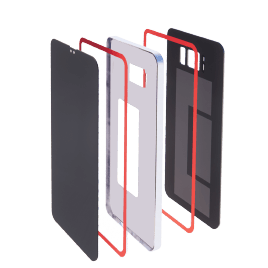 Adhesion and fixation of mobile phone frame
